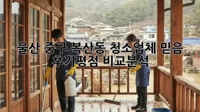 울산 중구 복산동 청소업체 믿음✨ 후기/평점 비교분석!