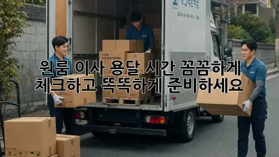 원룸 이사 용달 시간: 꼼꼼하게 체크하고 똑똑하게 준비하세요!